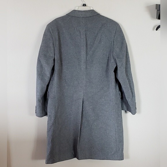 Cashmere & Wool Blend Men's Gray Dress Coat Size 42 - Picture 2 of 12